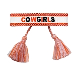 FAN GLAM COWGIRLS RHINESTONE TASSEL BRACELET