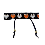 FAN GLAM BEADED HEART BRACELET