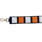 FAN GLAM STRIPES BEADED KEY STRAP