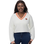 VICTORY V-NECK CROP SWEATER
