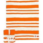 STRIPE CABLE KNIT BLANKET