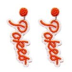 FAN GLAM BEADED POKES EARRING
