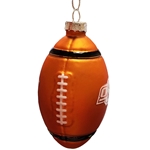 OSU FOOTBALL BLOWN GLASS ORNAMENT