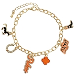 FAN GLAM OKSTATE CHARM BRACELET