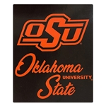 OKLAHOMA STATE RASCHEL BLANKET 50X60