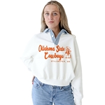 ANGEL SCRIPT DENIM COLLAR CREW