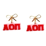 AO PI BOW CHARM DANGLES