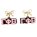 G PHI BOW CHARM DANGLES