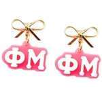 PHI MU BOW CHARM DANGLES