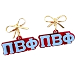 PI PHI BOW CHARM DANGLES