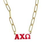 ALPHA CHI CHARM LINK NECKLACE