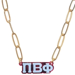 PI PHI CHARM LINK NECKLACE