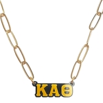 THETA CHARM LINK NECKLACE