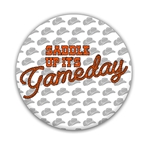 SADDLE UP IT'S GAMEDAY BUTTON