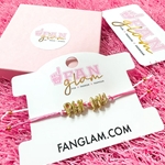PHI MU GOLD LETTER CINCH BRACELET