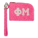 PHI MU BEADED COIN WRISTLET