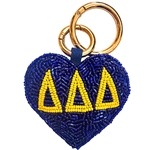 TRI DELTA BUBBLE HEART CHARM