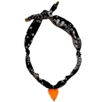 FAN GLAM BANDANA TIE HEART NECKLACE