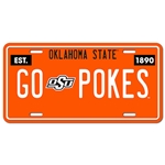 GO POKES METAL EMBOSSED LICENSE PLATE