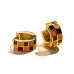 NICKEL & SUEDE CHECKERED HUGGIES