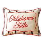 OKSTATE COLLEGIATE STRIPE PILLOW