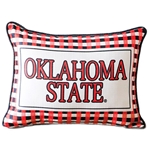 OKSTATE TRIPE COLLEGIATE GINGHAM PILLOW