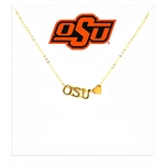 COLOR SHOUT OSU HEART NECKLACE