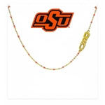 COLOR SHOUT OSU SIDE SET LOGO NECKLACE