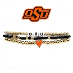 COLOR SHOUT OSU LOVE BRACELET STACK
