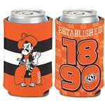 OKSTATE BLACK EST 1890 CAN COOLER