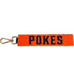 FAN GLAM POKES BARBWIRE BEADED KEY STRAP