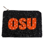 FAN GLAM OSU PEARL BEADED COIN BAG