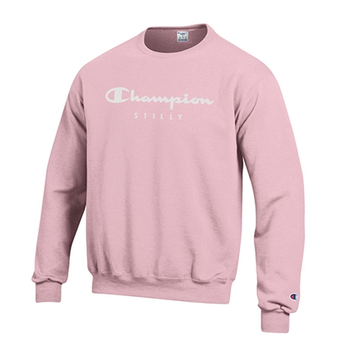 pink crew neck champion