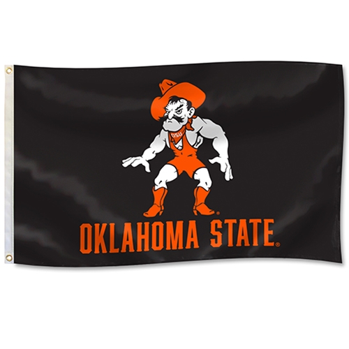 【激レア】USA製 Oklahoma State ラグマット ピストルピート雑貨 ShopOKState - WRESTLING PETE 3X5 FLAG