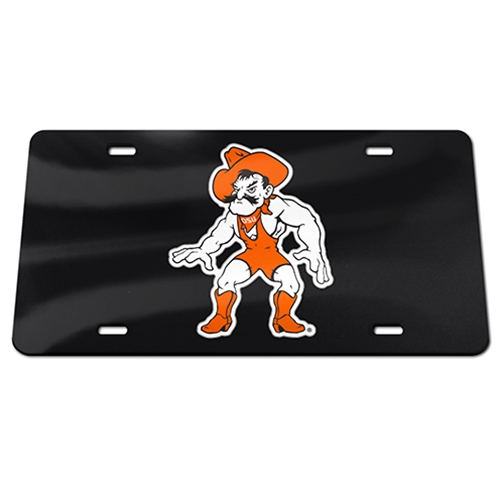 ShopOKState WRESTLING PETE LICENSE PLATE