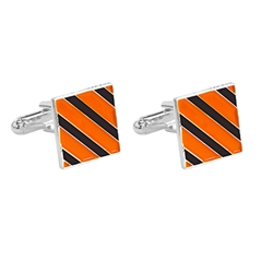 ORANGE & BLACK CUFF LINKS