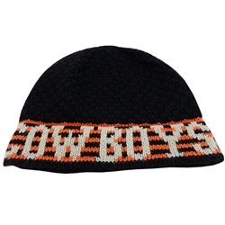 BLACK KNIT IN OSU BEANIE