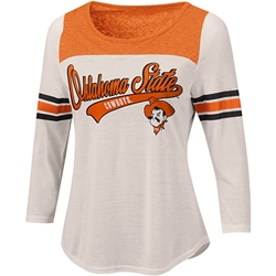 orange and white baseball tee