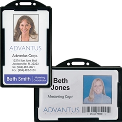 advantus black id card holder holder id card horz bk black pk company id card