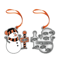 OSU PEWTER SNOWMAN ORNAMENT
