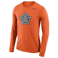 NIKE DRI-FIT COTTON LONG SLEEVE LOGO TEE