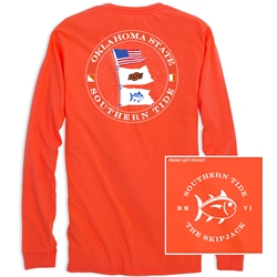 SOUTHERN TIDE GAMEDAY LONG SLEEVE NAUTICAL FLAGS MAST TEE