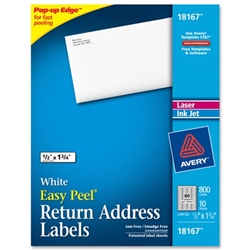avery laser inkjet return address labels label ra 80up ij white pk return address labels avery