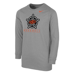 NIKE YOUTH LONG SLEEVE BASEBALL TEE