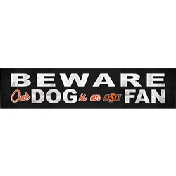 BEWARE OF DOG WOOD PLAQUE