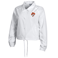 WHITE CROP COACHES JACKET