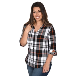 ORANGE/BLACK PLAID TUNIC