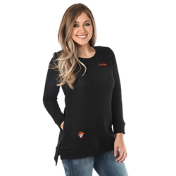 BLACK QUILTED POCKET TUNIC