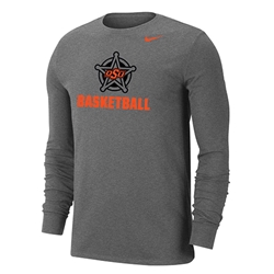 NIKE BADGE DRI-FIT COTTON BADGE BASKETBALL LONG SLEEVE TEE