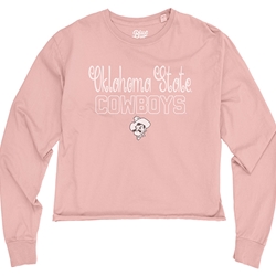 MAUVE LONG SLEEVE CROPPED TEE